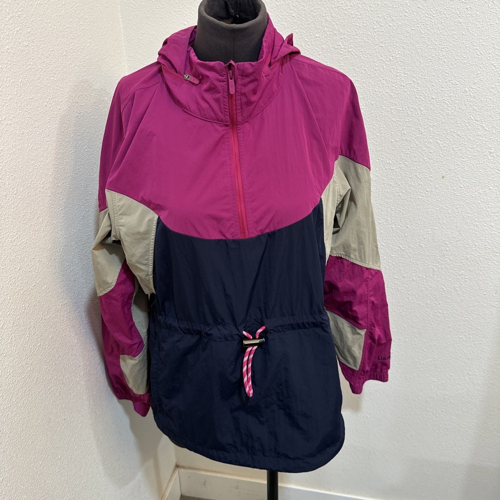 Lululemon Women's Evergreen Anorak Jacket Quarter Zip Drawstring Size 6